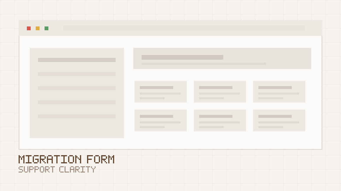 Migration form redesign