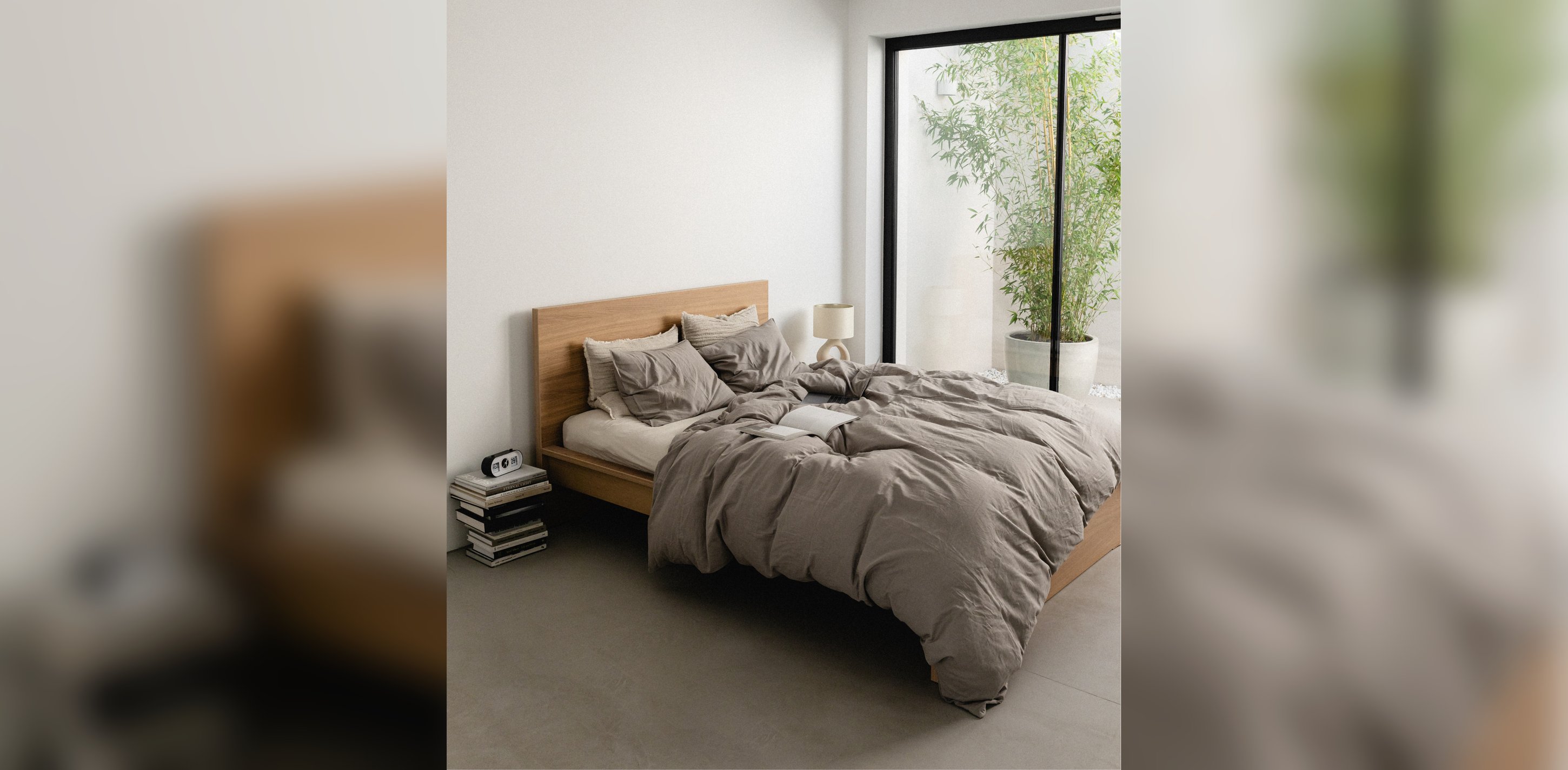 Bedroom photo in the muted palette used across the site.
