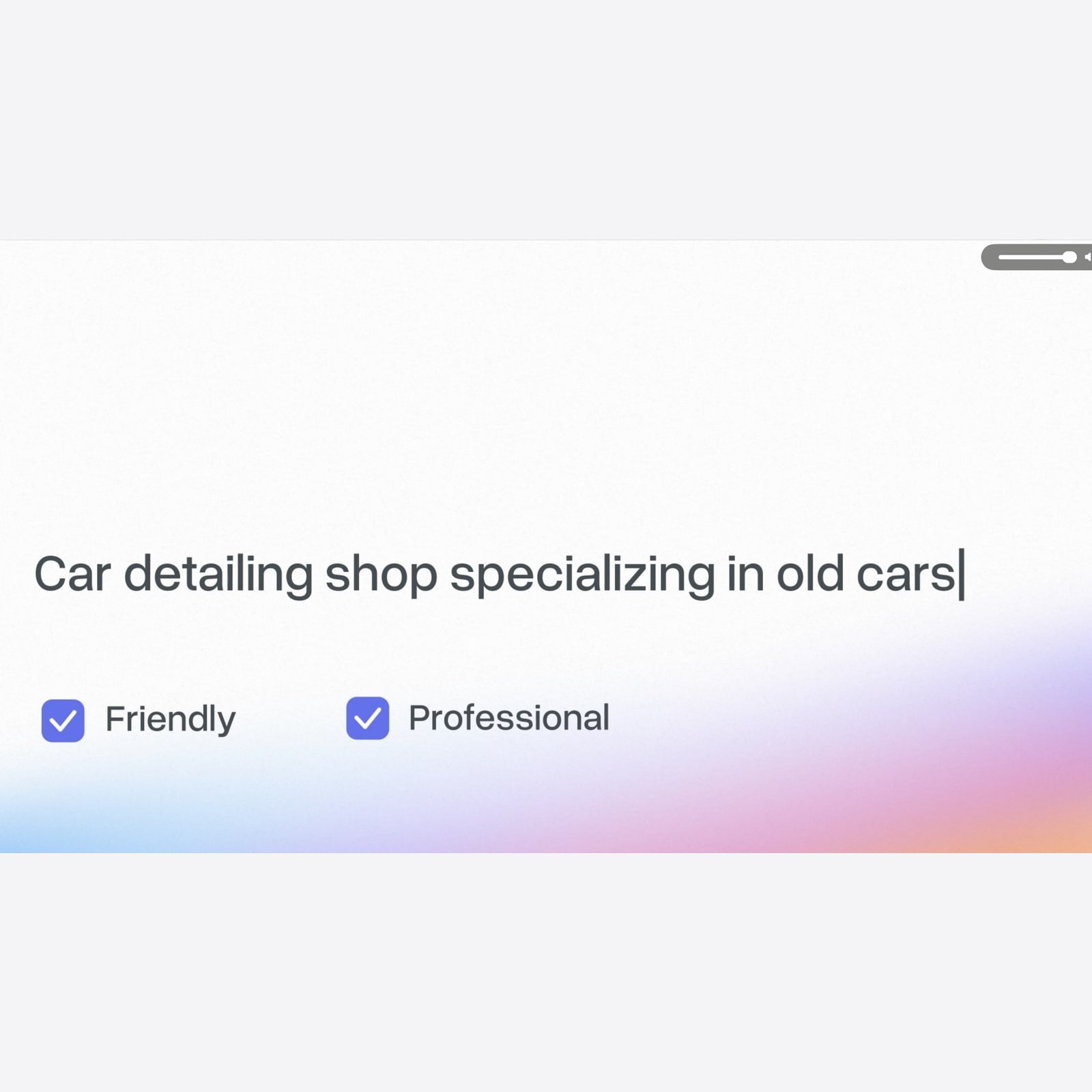 AI website builder prompt for a car-detailing business.