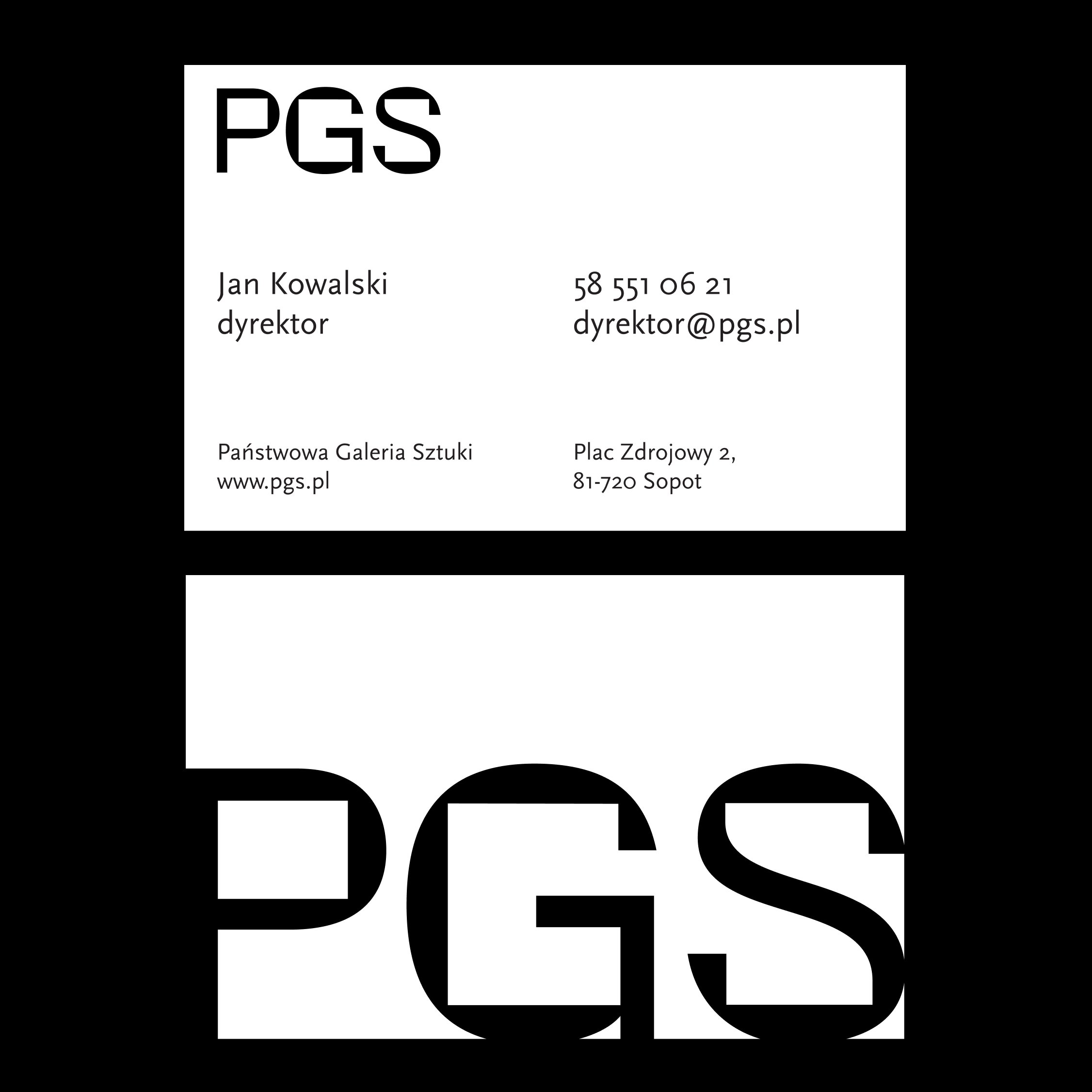 Business card and logo lockups for the State Art Gallery.